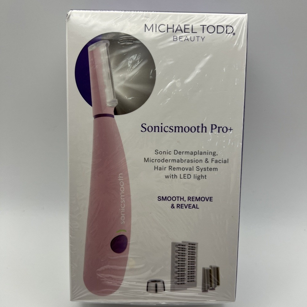 Michael Todd Beauty Sonicsmooth Pro+ Dermaplaning System w/LED SEALED